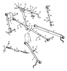 3 Point Hitch Group (3486i63) Diagram and Parts List for 9528 2097173 Simplicity Lawn Tractor