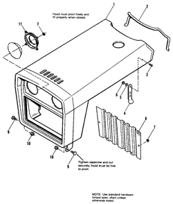 Hood And Grille Group Diagram and Parts List for 7116 1690476 Simplicity Lawn Tractor