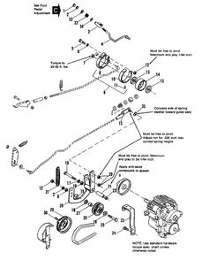Clutch And Brake Group Diagram and Parts List for 7116H 1690578 Simplicity Lawn Tractor