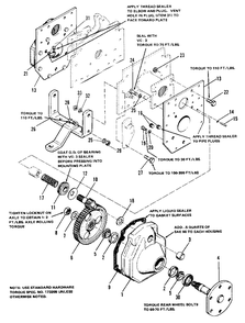 Rear Axle Diagram and Parts List for 9020 1690283 Simplicity Lawn Tractor