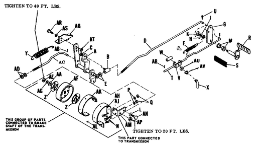 Clutch And Brake Group Diagram and Parts List for 3212V 990571 Simplicity Lawn Tractor