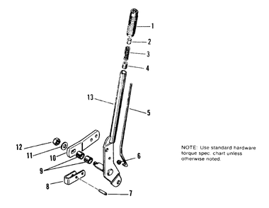 Lift Lever Group Diagram and Parts List for 637 990778 Simplicity Lawn Tractor