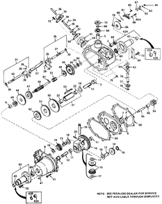 Transaxle Model No. 657 Diagram and Parts List for 4008 1690173 Simplicity Lawn Tractor
