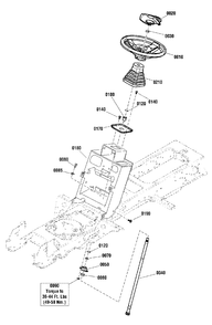 Steering Group - Manual Diagram and Parts List for 2691338-03  Simplicity Lawn Tractor