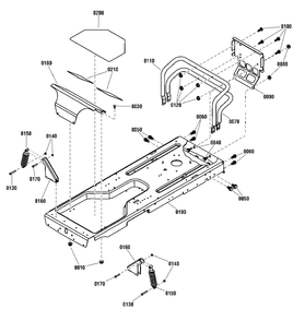 Frame And Footrest Group Diagram and Parts List for ZT2752 2691040-01 Simplicity Lawn Tractor