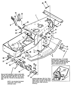 Frame And Footrest Group Diagram and Parts List for 7116H 1690489 Simplicity Lawn Tractor