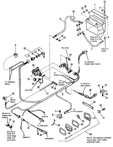 Electrical Group Diagram and Parts List for 4212H 1691931 Simplicity Lawn Tractor
