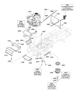 Engine Group - 25 And 27 Gross Hp Briggs And Stratton Diagram and Parts List for 2691338-03  Simplicity Lawn Tractor