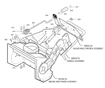 Chute Rod Group Diagram and Parts List for 521E 1695701 Simplicity Snow Blower