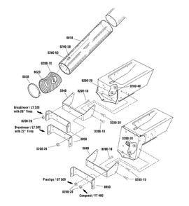 Hitch And Tube Diagram and Parts List for 1695434A-00  Simplicity Lawn Tractor Accessories