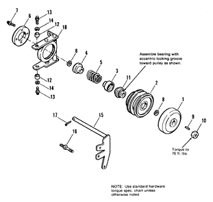 Pto Cone Clutch Group Diagram and Parts List for 7116H 1690489 Simplicity Lawn Tractor