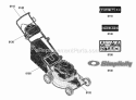 Decals Group (881248Dcl) Diagram and Parts List for 881248  Simplicity Lawn Mower