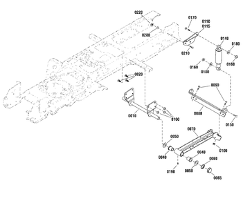 Rear Suspension Group Diagram and Parts List for 2691338-03  Simplicity Lawn Tractor