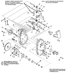 Transmission Sub-Assembly (4208) Diagram and Parts List for 4208 1690176 Simplicity Lawn Tractor