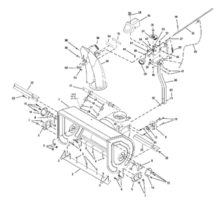 Auger Housing And Chute Group Diagram and Parts List for L10575E 1694986 Simplicity Snow Blower