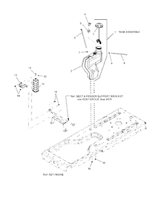 Fuel Tank Group, Emissions, 50-State (7502193 7502244) Diagram and Parts List for ZT27460 7800768-00 Simplicity Lawn Tractor