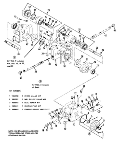 Hydrostatic Transmission Diagram and Parts List for 9020 1690283 Simplicity Lawn Tractor