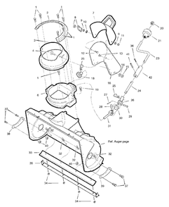 Chute System Diagram and Parts List for 522EX 1695514 Simplicity Snow Blower