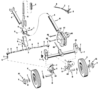 Front Axle And Front Support-Model 450 Diagram and Parts List for 450 990165 Simplicity Lawn Tractor