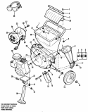 Hopper  EngineMotor Group - Models 2C  3C Diagram and Parts List for 1692201  Simplicity Chipper Shredder