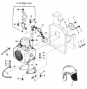 Engine Group - Models 2020  2424 Diagram and Parts List for 1692207  Simplicity Chipper Shredder