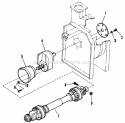Pto Drive Group Diagram and Parts List for 1692208  Simplicity Chipper Shredder