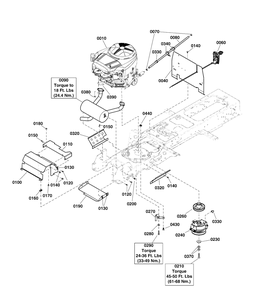 Engine Group - 25 Gross Hp Briggs And Stratton Diagram and Parts List for 2691337-02  Simplicity Lawn Tractor