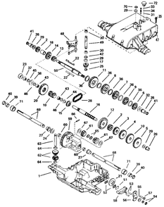 Peerless Transaxle Model 810 Diagram and Parts List for 4211 1690612 Simplicity Lawn Tractor