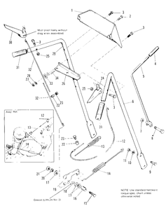Handles And Controls Group Diagram and Parts List for 724 1690587 Simplicity Snow Blower