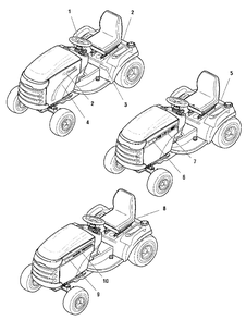 Decals - Brand And Model Diagram and Parts List for 2690947-00  Simplicity Lawn Tractor