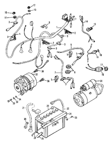 Engine Electrical System - Wiring And Battery Group (3486i22) Diagram and Parts List for 9528 2097173 Simplicity Lawn Tractor