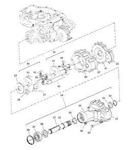 Eaton 850 Transaxle - Left Axle Subassembly Diagram and Parts List for 6517H 1691733 Simplicity Lawn Tractor