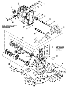 Hydrostatic Pump - Pump Model Nos. 1079,1204,1240,1241,1224,1230 Diagram and Parts List for 7116H 1690578 Simplicity Lawn Tractor