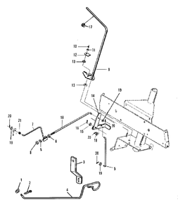 Controls - Throttle And Control Group (3486i20) Diagram and Parts List for 9528 2097173 Simplicity Lawn Tractor