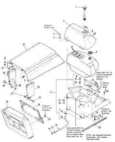 Hood, Grille And Dash Group Diagram and Parts List for 4212H 1691270 Simplicity Lawn Tractor