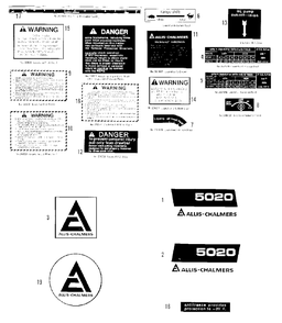 Decal Set - Allis-Chalmers Group (3486i34) Diagram and Parts List for 9528 2097173 Simplicity Lawn Tractor