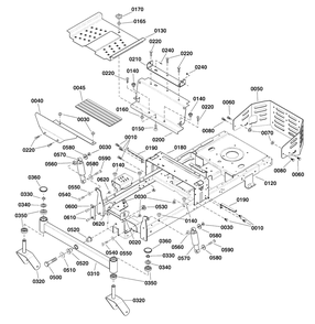 Frame Group Diagram and Parts List for 2691659-00  Simplicity Lawn Tractor