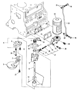 Lubricating System - Oil Pump And Filter Group (3486i11) Diagram and Parts List for 9528 2097173 Simplicity Lawn Tractor