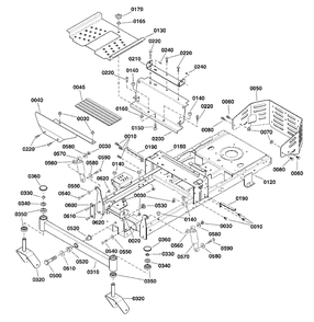 Frame Group Diagram and Parts List for 2691658-00  Simplicity Lawn Tractor