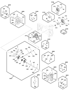 Auger Drive Group Diagram and Parts List for SELECT1527 1696821-02 Simplicity Snow Blower