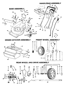 Repair Parts List Diagram and Parts List for 1321PP 1690907 Simplicity Lawn Mower