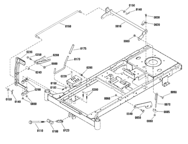 Lift Group Diagram and Parts List for SZT350 2691411-02 Simplicity Lawn Tractor