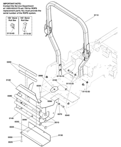 Rear Bumper And Rops Group Diagram and Parts List for 5901954  Simplicity Lawn Tractor