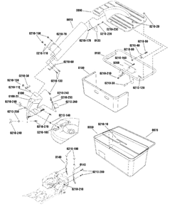 Single Catcher Diagram and Parts List for 7600199A-00  Simplicity Lawn Tractor Accessories