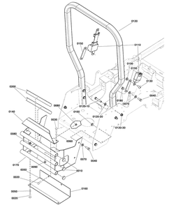 Rear Bumper And Rops Group - Models With Rigid Roll Bars Diagram and Parts List for 5901744  Simplicity Lawn Tractor