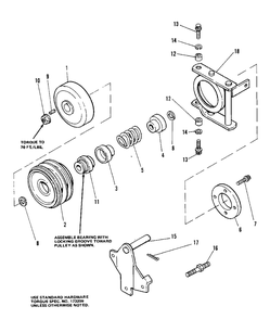 P.T.O. Cone Clutch Group (7012, 7016, And 7018) Diagram and Parts List for 7012H 1690353 Simplicity Lawn Tractor
