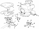 Hood Seat And Seat Support-Model 400 Diagram and Parts List for 990234  Simplicity Lawn Tractor