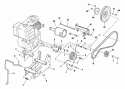 Engine Base  Pulleys Group (3643I01) Diagram and Parts List for 990389  Simplicity Lawn Mower