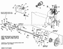 Engine And Drive Shaft Diagram and Parts List for 2029929  Simplicity Lawn Tractor
