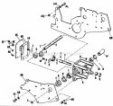 Bevel Gear Housing Diagram and Parts List for 2029932  Simplicity Lawn Tractor
